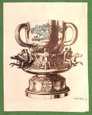 England's And America's Poloists Battle For This Challenge Cup " c1914 B/W Photo