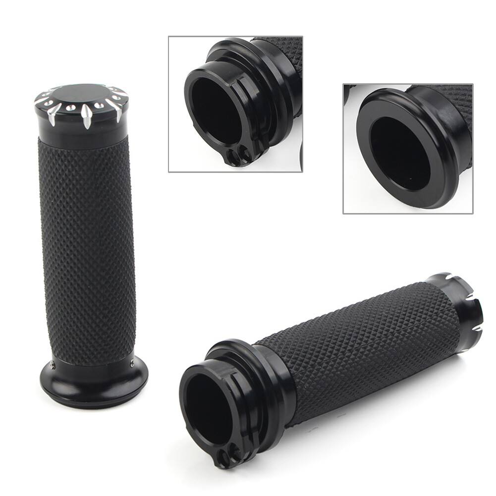 1" Black Handlebar Hand Grips For Harley Touring Sportster Dyna Softail VRSC US