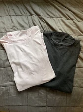 RBX Two Long Sleeve  Pullover Top Womens Size S Gray And Pink