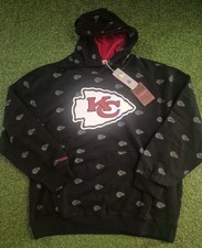 Mitchell  Ness Kansas City Chiefs Allover Print Pullover Hoodie Men's XL NWT
