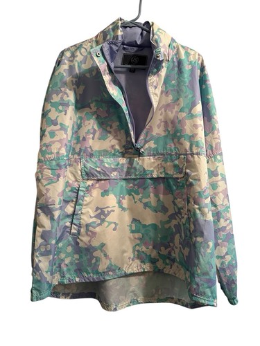 Lauren James Pullover Anorak Raincoat Hooded Jacket Womens 2XL Pastel Camo NWT