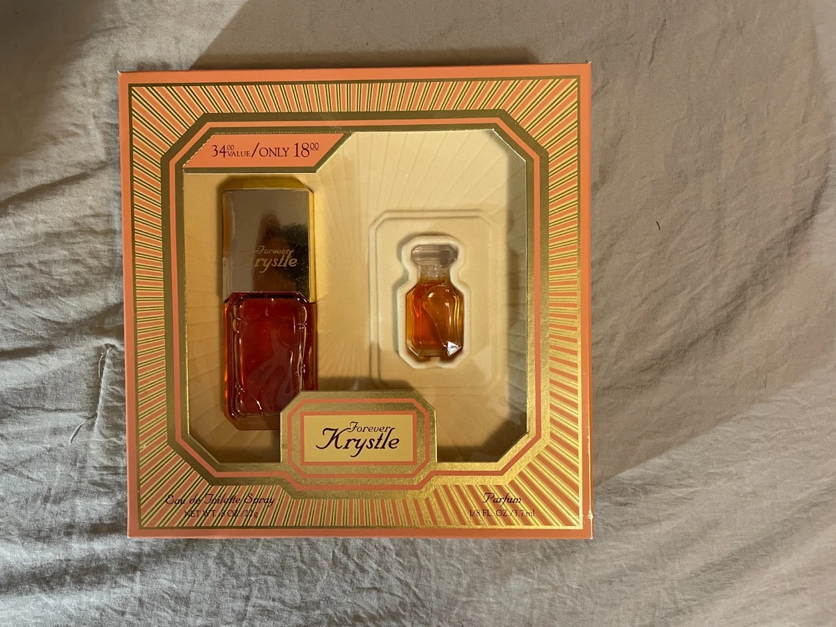 VINTAGE Forever Krystle Perfume Parfum 1/8 Fl Oz + EDT Spray .8 Oz