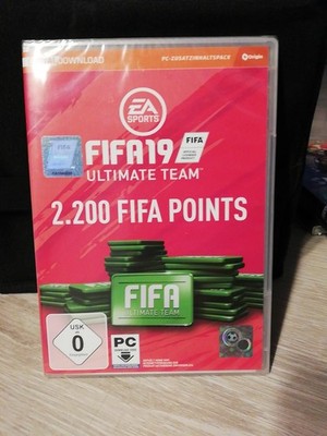 FIFA 19 Ultimate Team 2.200 FIFA Points PC Punkte Neu Ovp Sealed 