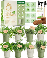 Indoor Herb Garden Kit with 8 Heirloom Seeds - Complete