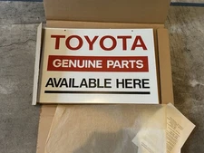 Toyota Genuine Parts Available Here Double Sided Hanging Sign 16.5 X 24 VTG NOS