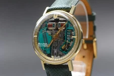 Vintage 1965[Exc+5] Bulova Accutron Spaceview Gold 319-1 Tuning Fork 214H JAPAN