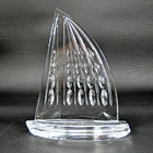 Waterford Crystal Sailboat Paperweight Nautical Sailing Boat Beach Signed Vtg 6"