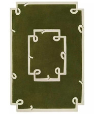 Hand-Tufted Wool Rug 10x14 ft - Nordic Knots Loops Green Plush Handmade Area Rug