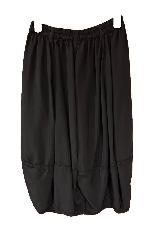 Black Bubble Balloon Skirt Sodambi Statement Piece Rayon Korean Designer   Med