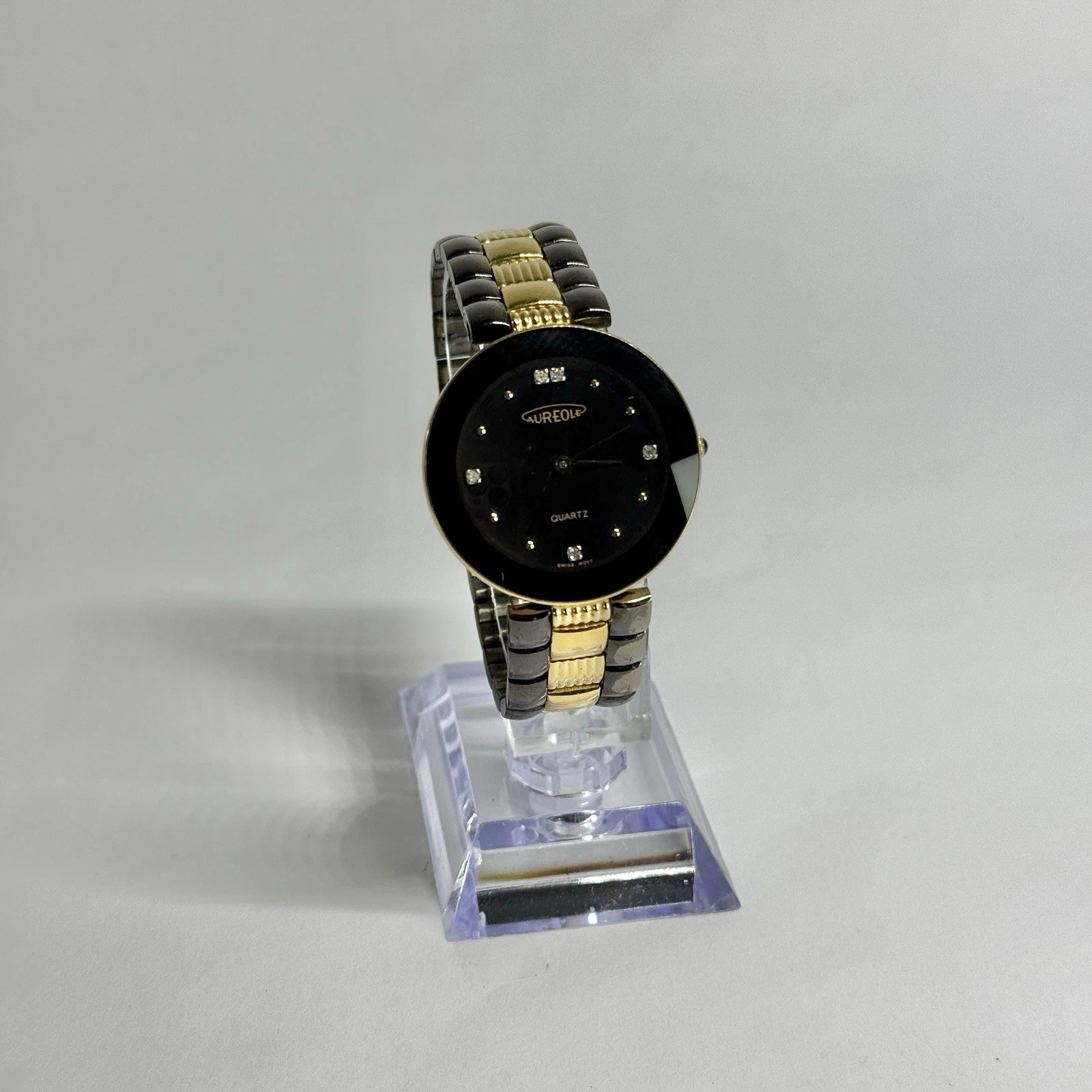 AUREOLE SW-346M Analog Silver Tone Unisex Vintage Watch W716 *WORKING