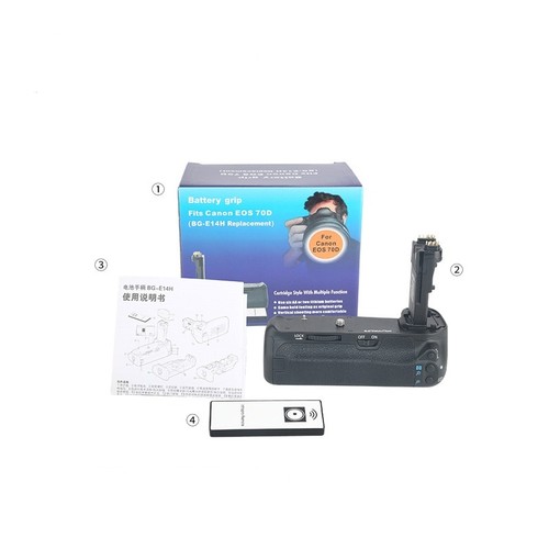 Vertical Battery Grip BG-E14 for Canon EOS 70D 80D 90D Digital SLR Camera BG-70D - Picture 12 of 12