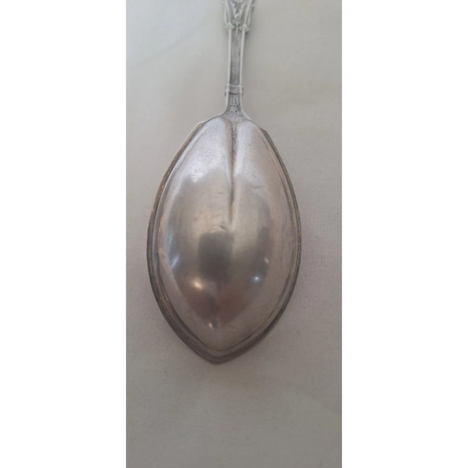 Antique Whiting Sterling Silver “Arabesque” Spoon 1875 Roehm & Wright 6.75" - Image 3 of 4