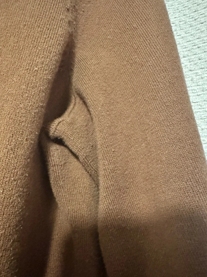 Talbots Women's Brown Sweater with Herringbone Weave Size Medium - Image 3 of 4