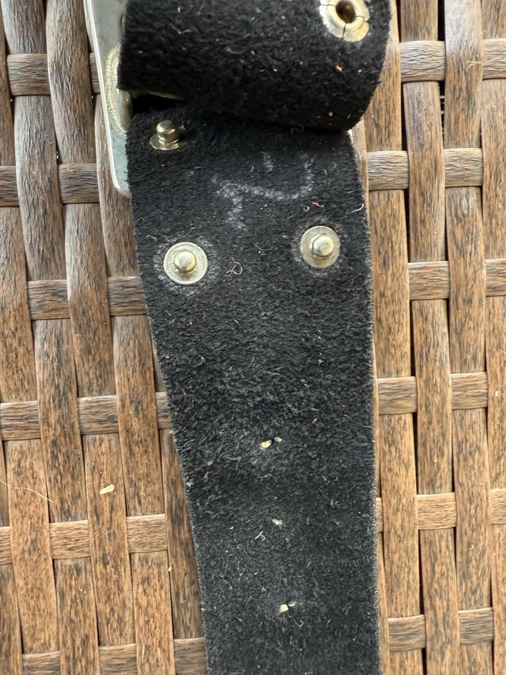 Auténtico JOED Nyovee Collab Cuero Búfalo Negro, 36 Tachuelas Cristales Talla L M Foto 4 de 4