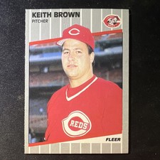 Fleer 1989 Keith Brown #154 Cincinnati Reds Baseball Card Base Set MLB