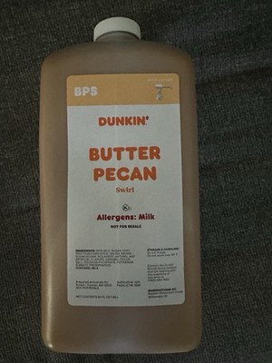 Dunkin' Donuts Butter Pecan Swirl 64 oz Jug with Pump New Sealed