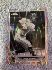 2025 Topps Chrome -BRANDON LOWE TAMPA BAY RAYS #107  RayWave Refractor