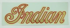 Vintage NOS Indian Motorcycle Gas Tank Decal Gold w/ Red Outline