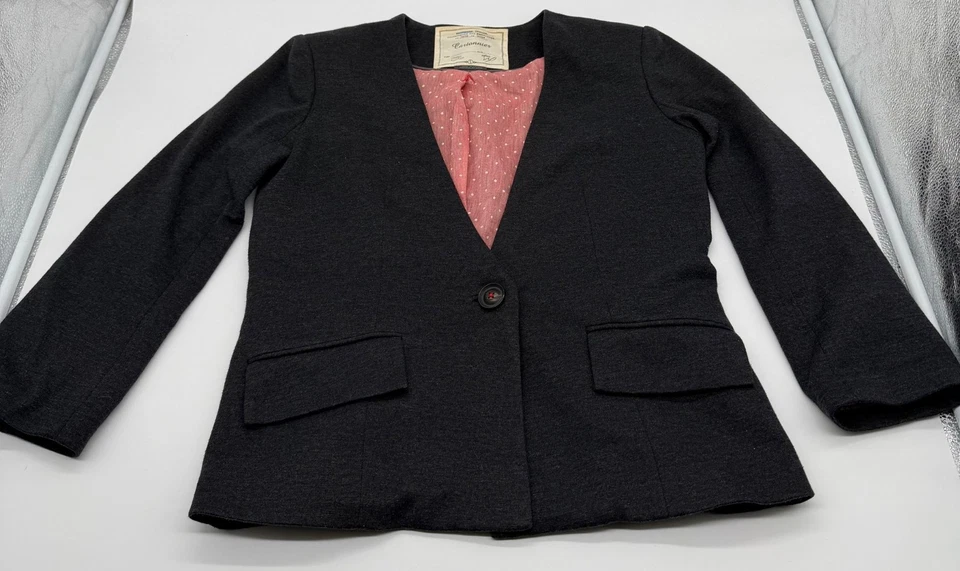 Cartonnier Anthropologie Grey Smart Blazer Jacket Size Small - Image 3 of 4