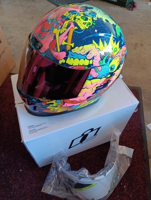 New Icon Scatterbrain Helmet w/ Clear Shield, 3XL, 64-65cm  0101-17922