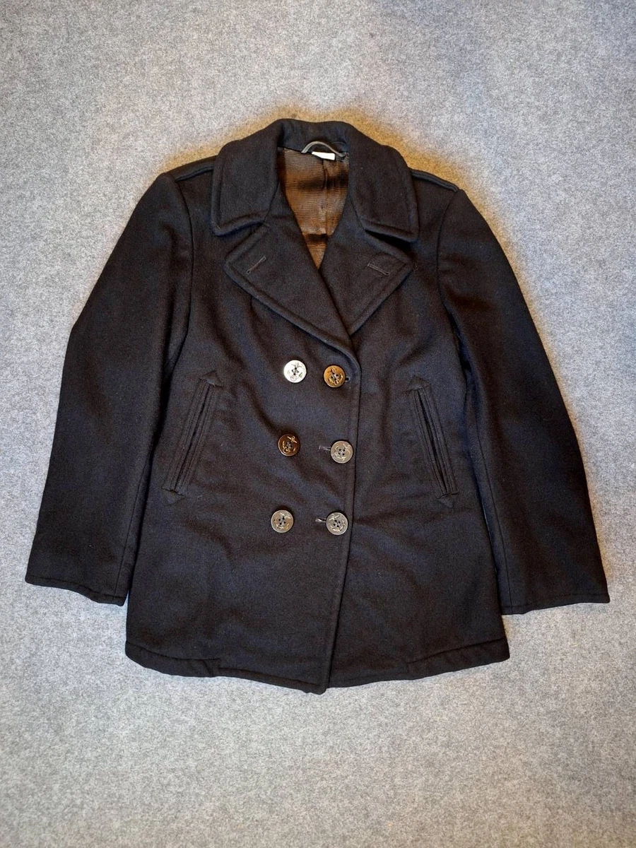 ジャケット・アウター 90s vintage leather wool pea coat vintage pea coat products for sale | eBay