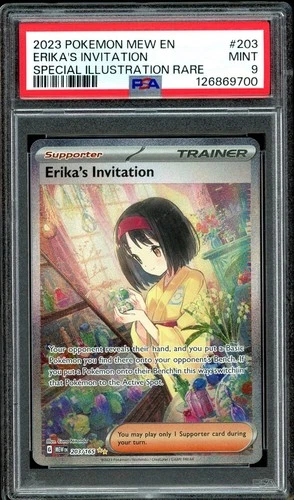 2023 Pokémon Mew EN Erika's Invitation  Special Illustration Rare MT PSA 9 #203