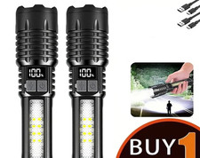 990000000 Lumen Super Bright LED Tactical Flashlight Rechargeable LED Work Light