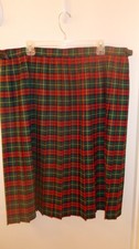 Highland Home Industries Womens size 24 pleated skirt kilt Made in Scotland