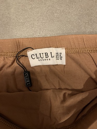 Shirtrock, Midi, Braun, v. Club L Lounge, Gr. 10 - NEU (sehr schmal, wie 32/34) - Bild 3 von 3