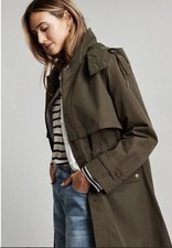 Joules Womens Brampton Waterproof Trench Coat UK16 Heritage Green  Excellent 