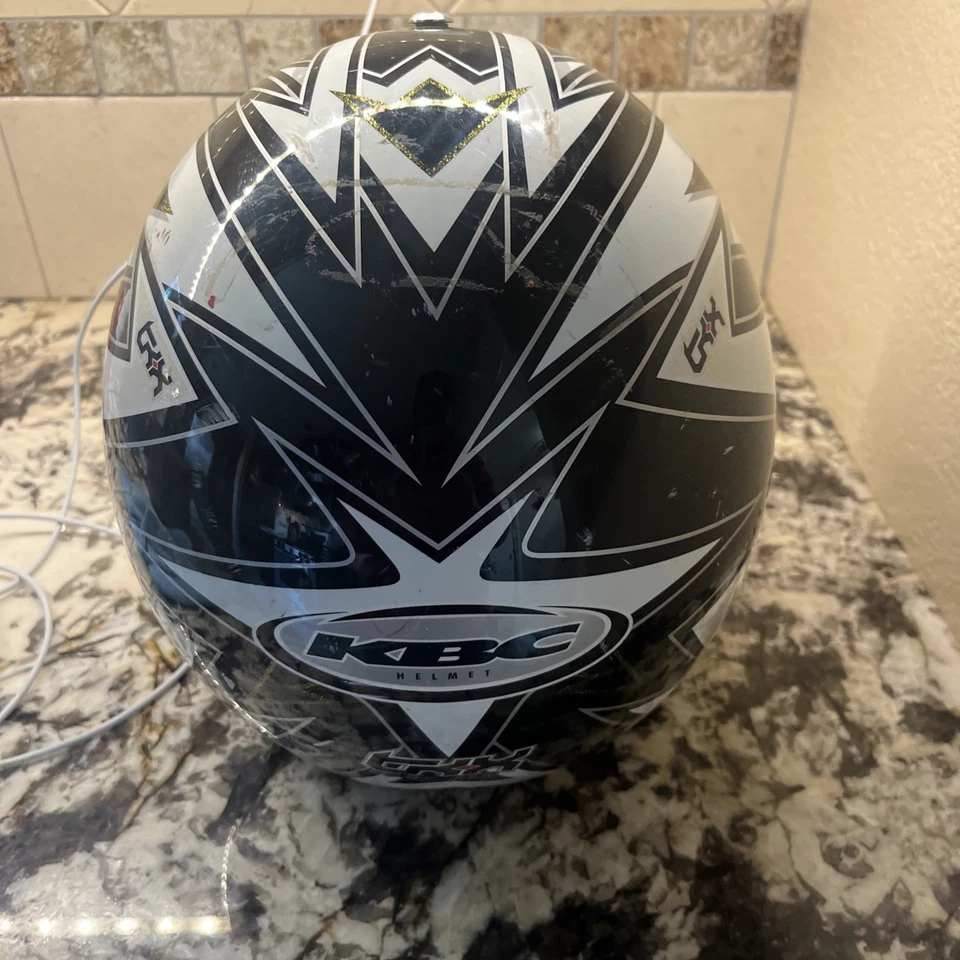 Casco de colección KBC Storm Dirt Gear TKX ATV/motocross sin visera negro y dorado brillante Foto 2 de 3