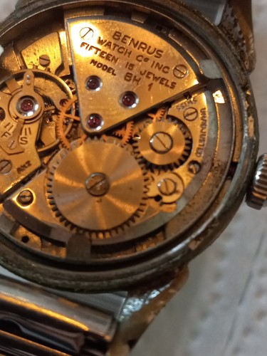 Vintage BH 1 Benrus 15 Jewel Manual Men's Watch Not Working / As Is - Picture 5 of 12