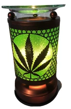 Electric Marijuana Metal Touch Aroma Lamp/Oil Warmer/Wax Burner/Nite Lamp F/Ship