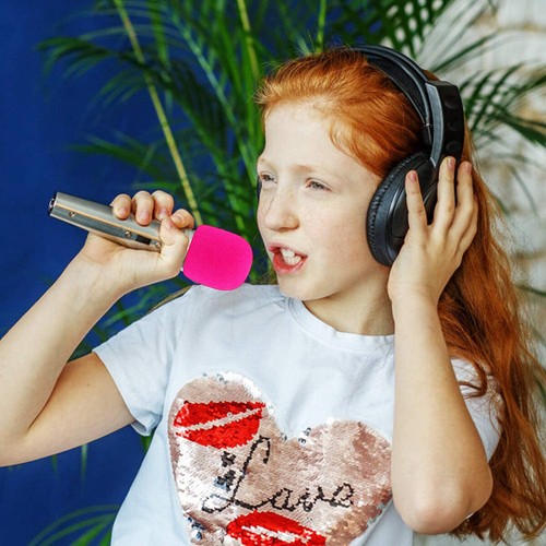 10x Microfono Portatile Colorato Parabrezza Schiuma Mic Cover per Stage Karaoke DJ - Foto 5 di 7