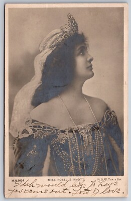 Hamilton ON Canada Native Stage Actress Roselle Knott~As You Like It~RPPC 1907