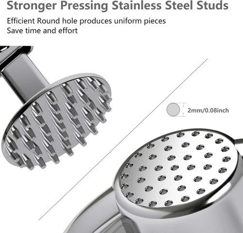 Garlic Press, Enteenly Garlic Mincer, Stainless Steel Grinder Garlic Press- New - Picture 3 of 6