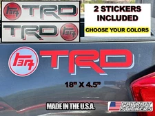 TRD Japanese TEQ Bedside Sticker Decals, Fits Toyota Tacoma, Tundra, 4Runner, FJ