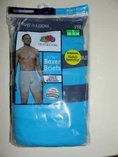 3 Fruit of the Loom Men's Boxer Briefs - Size S (28-30") - New in Package