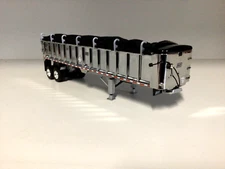 DCP 1/64 ALL CHROME EAST END DUMP W/SILVER FRAME BLACK TARP