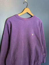Vintage 90s Purple Champion Reverse Weave Sweatshirt Size XL Grape Chest Logo