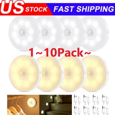 Led Motion Sensor Light USB Rechargeable PIR Wall Cabinet Stair Night Light Lamp