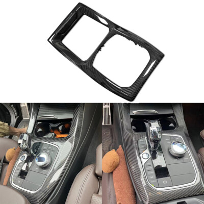 Real Carbon Fiber Replace Gear Shift Panel Cover For BMW X3 G01 X4 G02 X3M 2022+