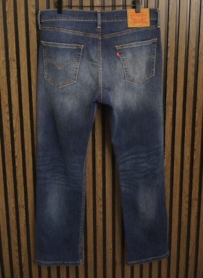 Herren Levi Strauss & Co 504 Jeans Gerade Baumwolle Blau Größe W33 L30 JJJ421