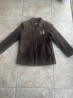 Disney Store Genuine Sort of Bear Winnie The Pooh Suede Leather Jacket Sz  Large