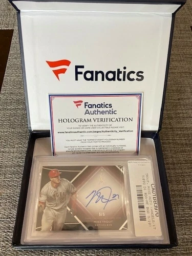 Mike Trout Autographed Topps 2017 Diamond Icons Baseball Trading Card- Very Rare