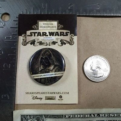 Shakespeare Star Wars Darth Vader Button Ian Doescher NYCC