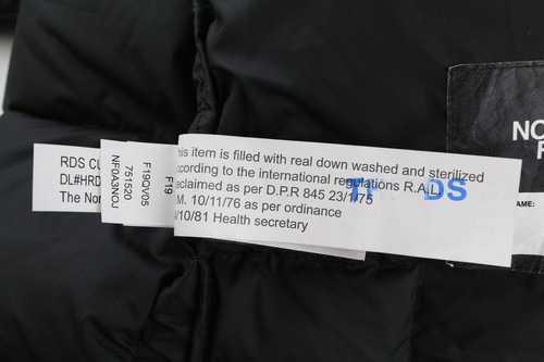 THE NORTH FACE 1996 Retro Nuptse Junior Jacket XS Black 700 Down Filled Quilted - Picture 13 of 16