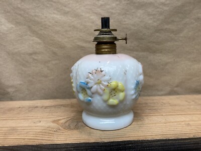Antique CONSOLIDATED GLASS COSMOS MINIATURE OIL LAMP BASE Only