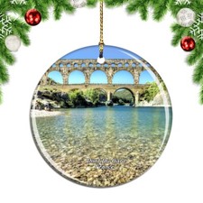 France Pont Du Gard Christmas ornament city travel souvenir