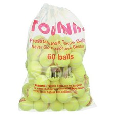 Pressureless Tennis Balls 60 Count Practice & Games Fun Resilient New
